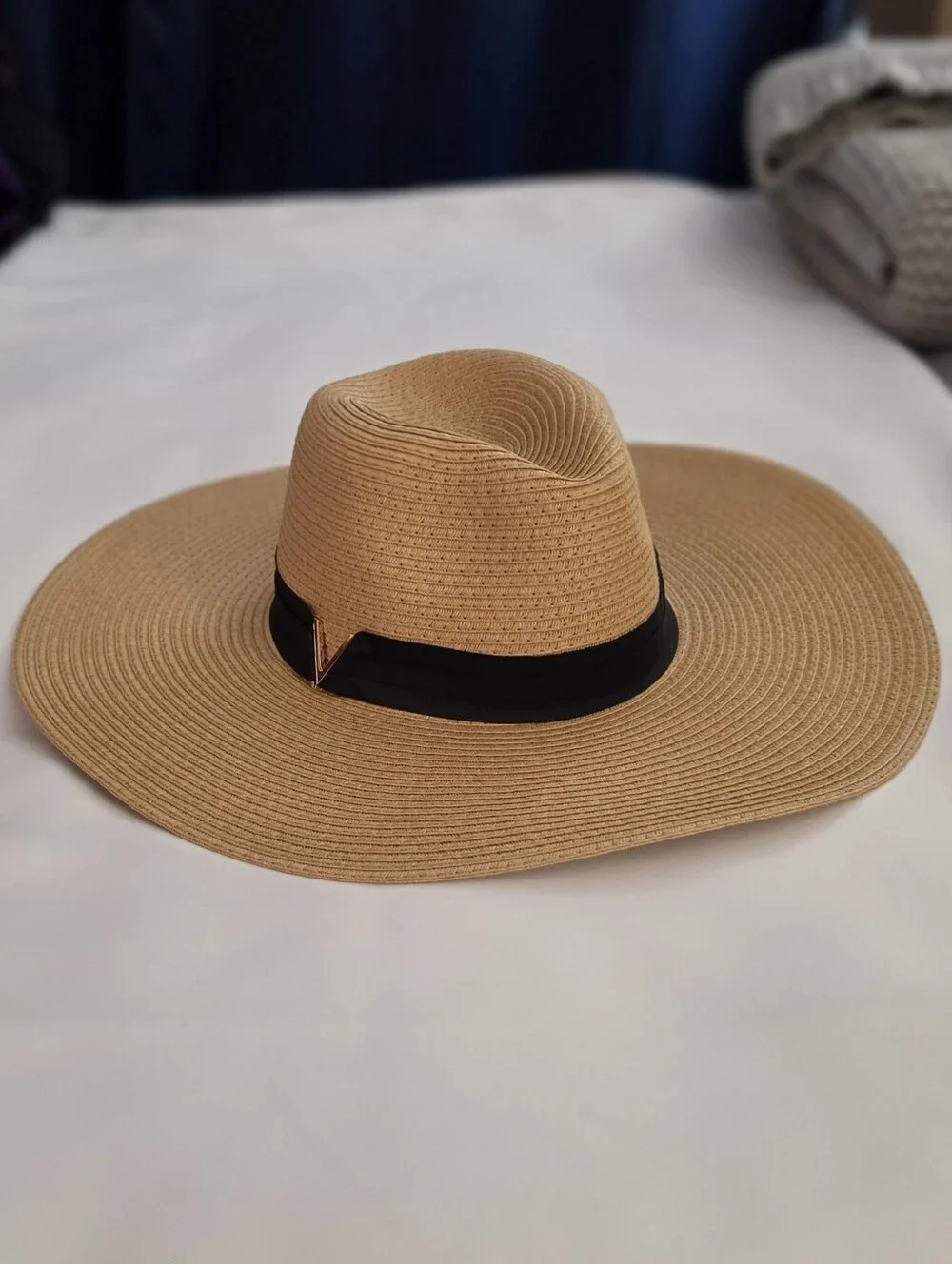 Vince Camuto Grosgrain Straw Panama Hat